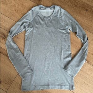 Lululemon Grey Swiftly Tech 2.0 Long Sleeve Top Hip Length